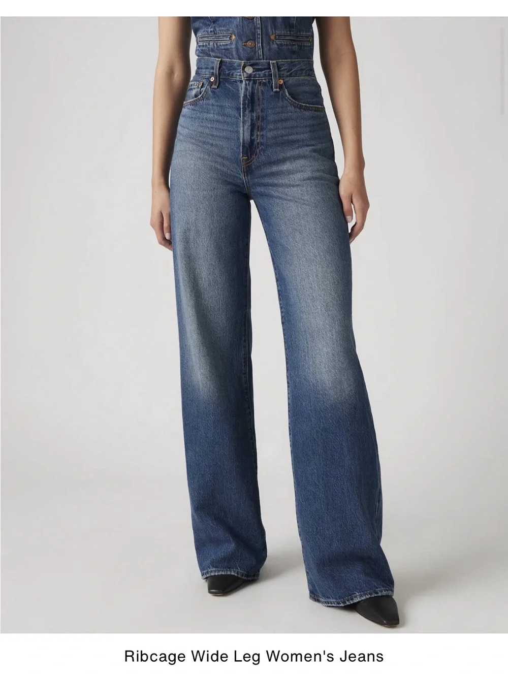 Levi’s Ribcage Wide Leg Jeans 28x34 - Picture 4 of 11